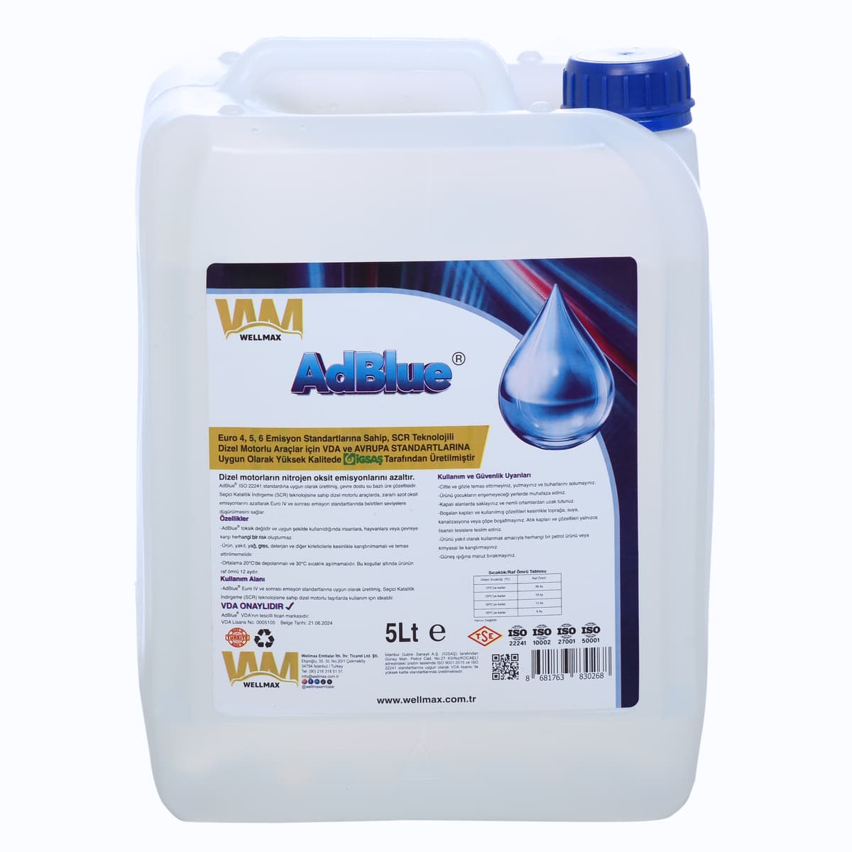 Adblue® by İGSAŞ 5 Lt SCR Sıvısı – ISO 22241 Belgeli